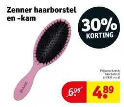 Kruidvat Zenner haarborstel en -kam aanbieding