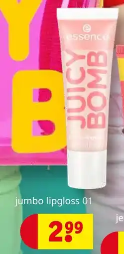 Kruidvat jumbo lipgloss 01 aanbieding