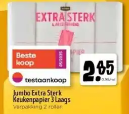 Jumbo testaankoop Jumbo Extra Sterk Keukenpapier 3 Laags aanbieding