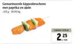 Buurtslagers Gemarineerde kippenbrochette met paprika en ajuin aanbieding