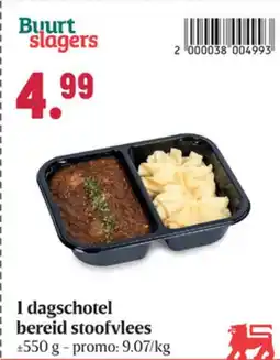 Buurtslagers 1 dagschotel bereid stoofvlees aanbieding