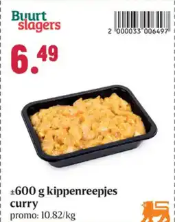 Buurtslagers Kippenreepjes curry aanbieding