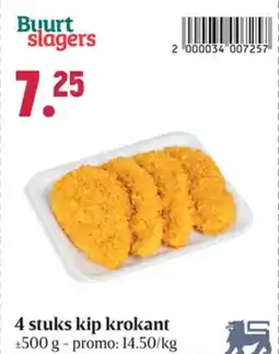 Buurtslagers 4 stuks kip krokant aanbieding