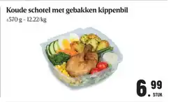 Buurtslagers Koude schotel met gebakken kippenbil aanbieding