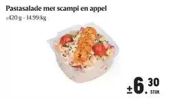 Buurtslagers Pastasalade met scampi en appel aanbieding