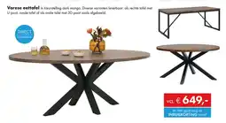 Woonsquare Varese eettafel aanbieding