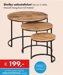 Woonsquare Shelby salontafelset aanbieding