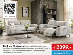 Woonsquare 212+2 zits XL Vicenza aanbieding