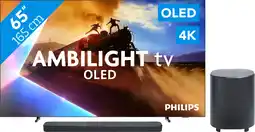 Coolblue Philips Ambilight 65'' OLED760 4K (2025) + JBL Bar 500 M2 Zwart aanbieding