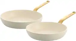 Coolblue Greenpan Evolution Koekenpannenset 24 + 28 cm Cream White aanbieding