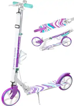 Decathlon Vouwstep Zea Paars/Wit met rem 200mm Raven aanbieding