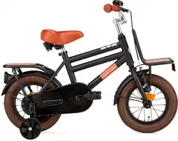 Decathlon SuperSuper Cooper Bamboo Kinderfiets - 14 inch - Mat Zwart aanbieding