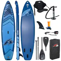 Decathlon SUP F2 opblaasbaar board Axxis 11'6” marineblauw Combo peddel 2in1 zitting aanbieding