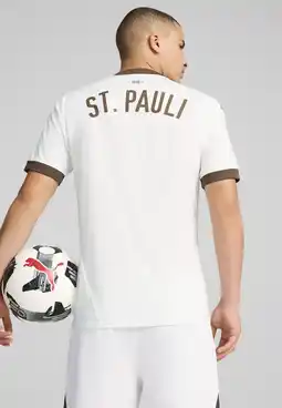 Decathlon FC St. Pauli 24/25 uitshirt voor heren PUMA White Espresso Brown aanbieding