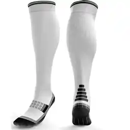 Decathlon Compressiekousen voor dames en heren (20-30 mmHg klasse 2) (wit/zwart, SM) aanbieding