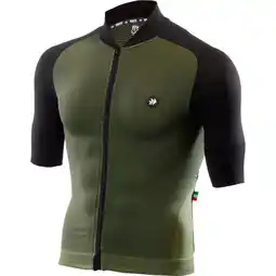 Decathlon Fietstrui met korte mouwen SIXS CLIMA Militair groen aanbieding
