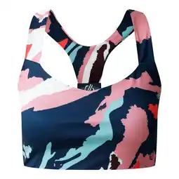Decathlon Dames Marble Swirl Sportbeha (Lichtroze/Wit/Navy) aanbieding