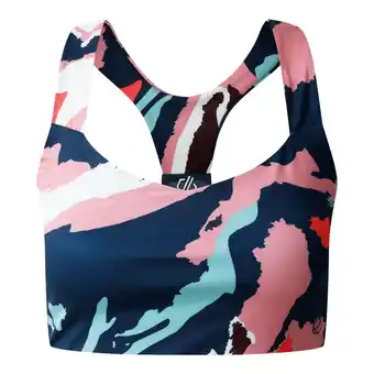 Decathlon Dames Marble Swirl Sportbeha (Lichtroze/Wit/Navy) aanbieding