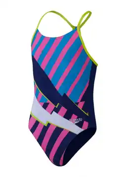 Decathlon Speedo meisjes Electrify badpak - Blauw - Maat 13-14Y aanbieding