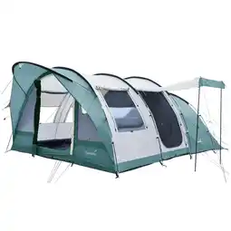 Decathlon Tunneltent Egersund 5 XL Sleeper Protect - Ingenaaide Vloer, Zwarte cabine aanbieding