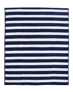Decathlon BLAUW EN WIT GESTREEPT JACQUARD HANDDOEK - DUBBEL aanbieding
