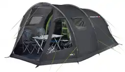 Decathlon High Peak tunneltent Torri 5.0, ingenaaide tentvloer, 1,9 m stahoogte, PFC-vrij aanbieding