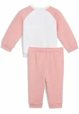 Decathlon Minicats Essentials Raglan Crew set voor peuters PUMA Pink Fruit aanbieding