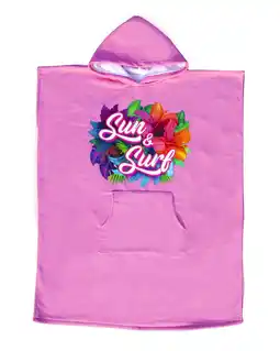 Decathlon MICROVEZEL SURFPONCHO VOOR KINDEREN MET BADSTOF aanbieding