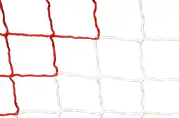 Decathlon 11-kant voetbalnet 3mm - Rood/Wit- Voor doel 7,32 x 2,44 x 2 x 2 m aanbieding