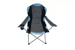 Decathlon Set van 2 campingstoelen met flessenhouder op armleuning aanbieding