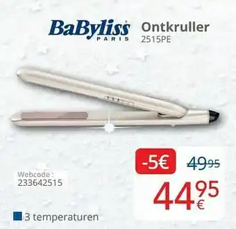 Eldi Babyliss ontkruller 2515pe aanbieding