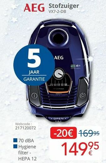 Eldi Aeg stofzuiger vx7-2-db aanbieding