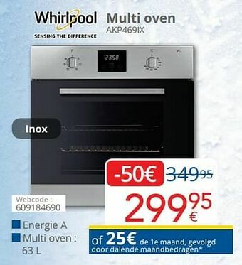 Eldi Whirlpool multi oven akp469ix aanbieding