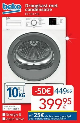 Beko droogkast met condensatie dc101230