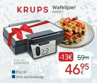 Eldi Krups wafelijzer fdk251 aanbieding
