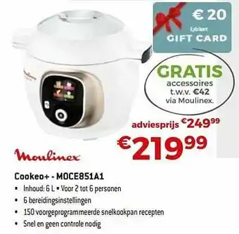 Exellent Moulinex cookeo+ - moce851a1 aanbieding