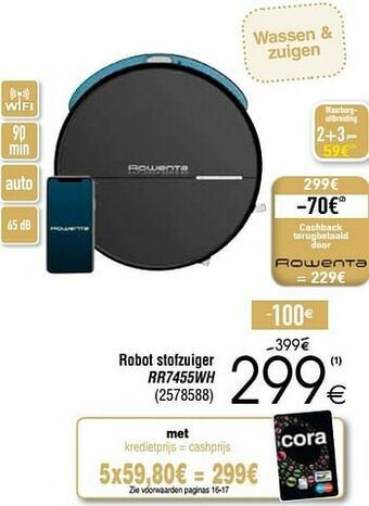 Cora Rowenta robot stofzuiger rr7455wh aanbieding