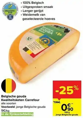 Carrefour Jonge belgische gouda aanbieding