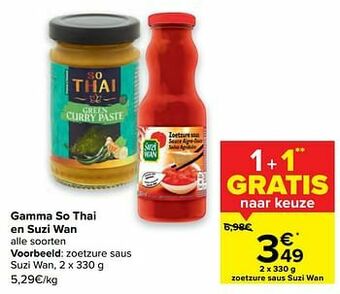 Carrefour Zoetzure saus suzi wan aanbieding