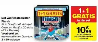 Carrefour Set vaatwastabletten quantum aanbieding