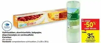 Carrefour Composteerbare vuilniszakken aanbieding
