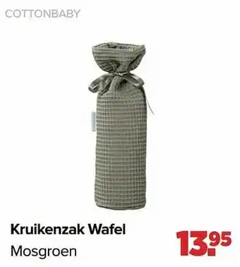 Baby-Dump Kruikenzak wafel mosgroen aanbieding