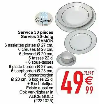 Cora Service servies ramon aanbieding