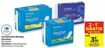 Carrefour Verband absodys odor control aanbieding