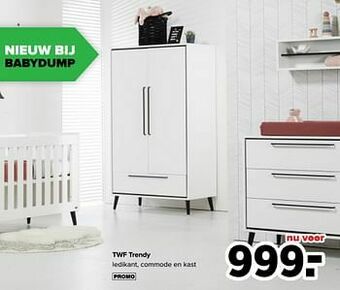 Baby-Dump Twf trendy ledikant, commode en kast aanbieding