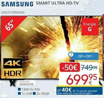 Eldi Samsung smart ultra hd-tv ue65tu7090sxxn aanbieding