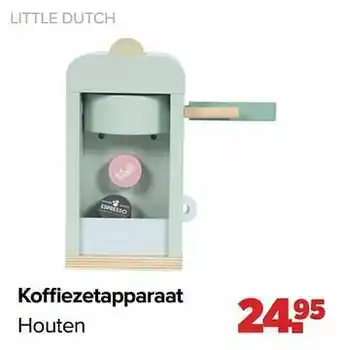 Baby-Dump Little dutch koffiezetapparaat houten aanbieding
