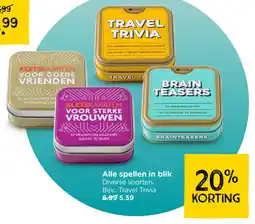 Xenos Alle spellen in blik aanbieding