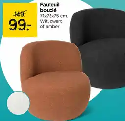 Xenos Fauteuil bouclé aanbieding