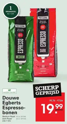 Sligro Douwe Egberts Espressobonen aanbieding